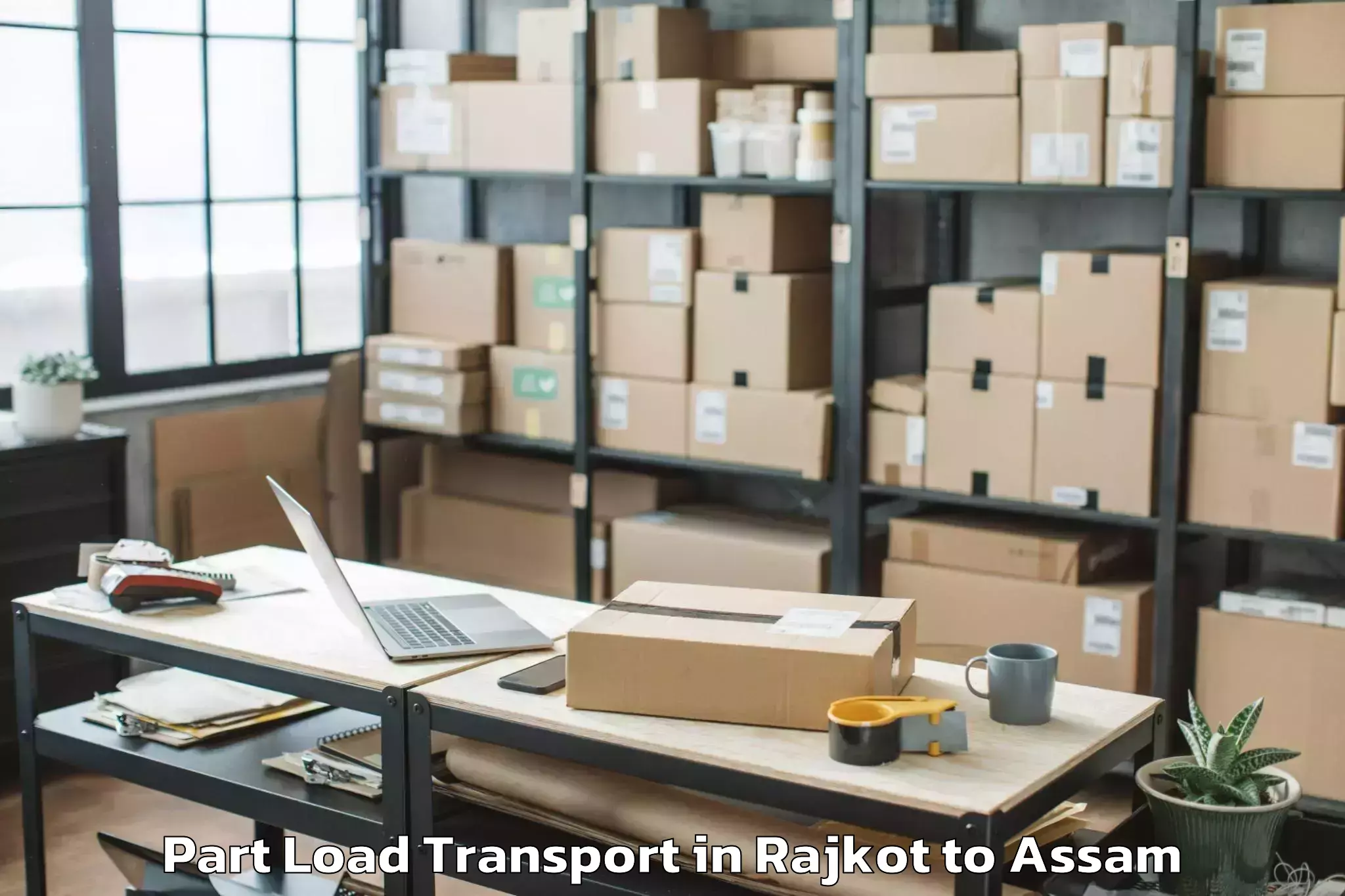 Book Rajkot to Haflong Part Load Transport Online